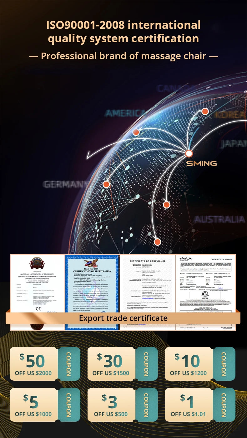 AS-100 Automatic Home Full Body Airbag Kneading  Massag Chair Electric Zero Gravity Massage Chair with Bluetooth Voice Control