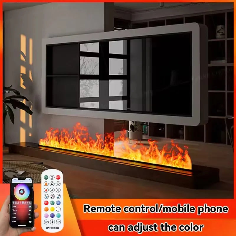 800mm Atomizing Fireplace For Living Room Multi-color Fake Flame Electronic Fireplace Home Remote Control Water Steam Fireplace