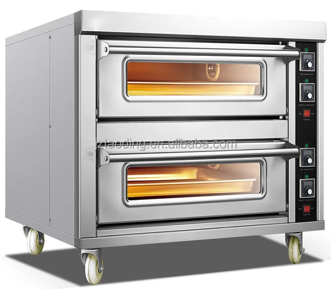 3 Deck 6 Trays Commercial Kitchen Oven Toaster Bakery Machine Equipment Pizza Baking Oven Electric Bread Cake Deck Oven