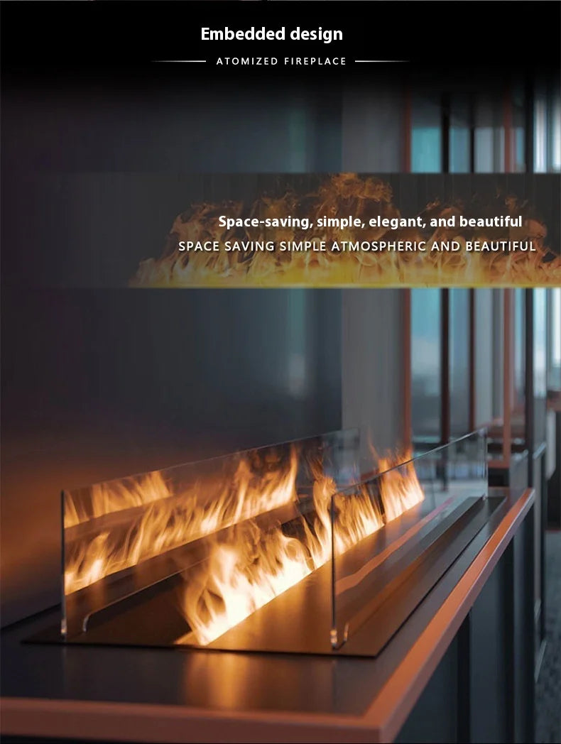 800mm Atomizing Fireplace For Living Room Multi-color Fake Flame Electronic Fireplace Home Remote Control Water Steam Fireplace