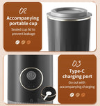 All-in-One Coffee Maker Travel-Friendly Handheld Espresso Machine with Built-in Grinder Mini Pour over Cup for Home And Outdoor