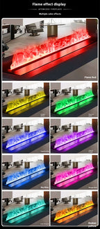800mm Atomizing Fireplace For Living Room Multi-color Fake Flame Electronic Fireplace Home Remote Control Water Steam Fireplace