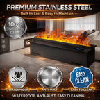 Water Electric Fireplace 3D Mist Fireplace Embedded Realistic Mist Flame Remote Control APP Interior Decoration Steam Fireplace