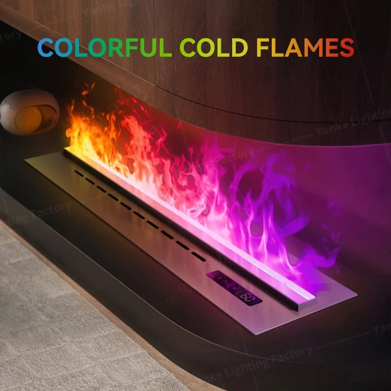 3D Water Electric Fireplace Mist Fireplace Embedded Realistic Mist Flame Remote Control APP Interior Decoration Steam Fireplace