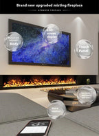 800mm Atomizing Fireplace For Living Room Multi-color Fake Flame Electronic Fireplace Home Remote Control Water Steam Fireplace