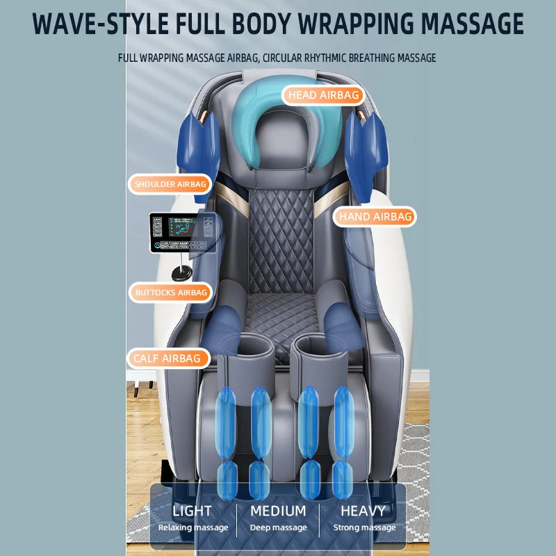 AS-100 Automatic Home Full Body Airbag Kneading  Massag Chair Electric Zero Gravity Massage Chair with Bluetooth Voice Control