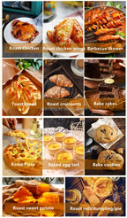 3 Deck 6 Trays Commercial Kitchen Oven Toaster Bakery Machine Equipment Pizza Baking Oven Electric Bread Cake Deck Oven