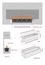 Water Vapor Fireplace Recessed Multicolour Realistic Atomized Flame 3d Electric Fireplace with Auto Water Control and Remote