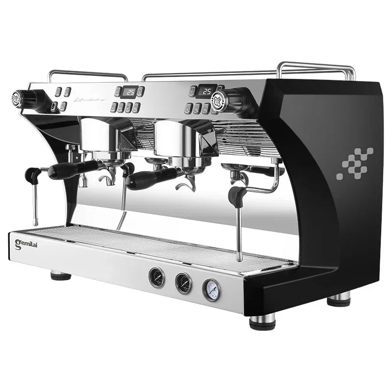 Commercial Coffee Machine CRM3120C Dual Head Coffee Machine, Independent Multi Boiler System, Adjustable Extraction Temperature
