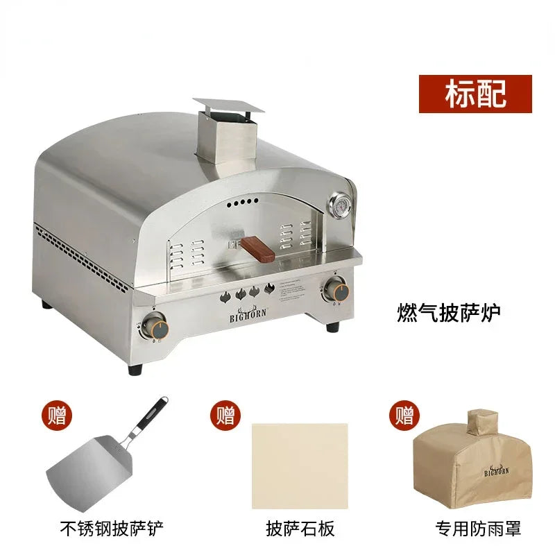 Gas Pizza Oven Outdoor with Thermometer Stainless Steel Large Traditional Kiln Pizza Oven 오븐 accessoires de cuisine forno pizza