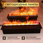 Electric LED Fireplace 3D Flame Water Vapor Steam Fire Place Auto Fill & Drain Fake Flame Fireplace for Living Room Home Decor