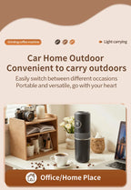 All-in-One Coffee Maker Travel-Friendly Handheld Espresso Machine with Built-in Grinder Mini Pour over Cup for Home And Outdoor