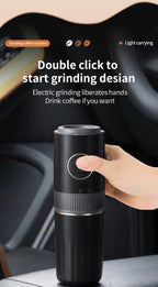 All-in-One Coffee Maker Travel-Friendly Handheld Espresso Machine with Built-in Grinder Mini Pour over Cup for Home And Outdoor