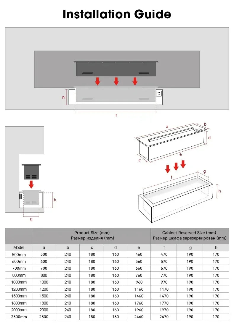 3D Water Electric Fireplace Mist Fireplace Embedded Realistic Mist Flame Remote Control APP Interior Decoration Steam Fireplace