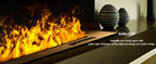 Electric LED Fireplace 3D Flame Water Vapor Steam Fire Place Auto Fill & Drain Fake Flame Fireplace for Living Room Home Decor