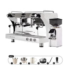 Commercial Coffee Maker CRM3120C Dual Head Coffee Machine, Independent Multi Boiler System, Adjustable Extraction Temperature