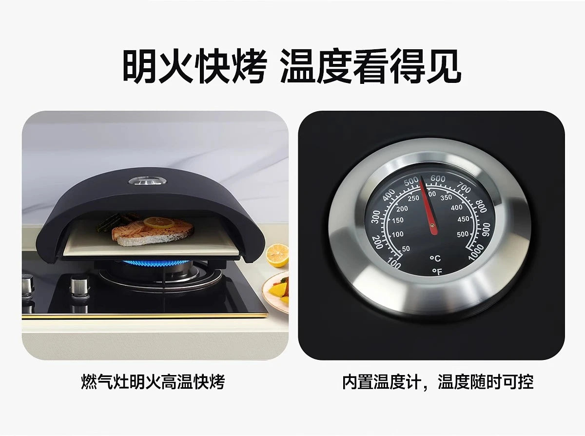 12 inch gas pizza oven box outdoor commercial household indoor barbecue kiln gas stove oven