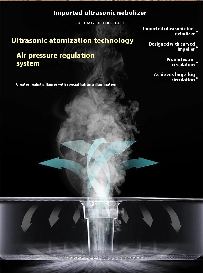 800mm Atomizing Fireplace For Living Room Multi-color Fake Flame Electronic Fireplace Home Remote Control Water Steam Fireplace