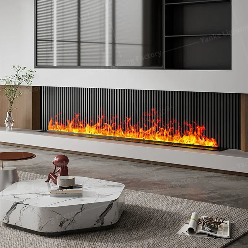 3D Water Electric Fireplace Mist Fireplace Embedded Realistic Mist Flame Remote Control APP Interior Decoration Steam Fireplace