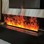 Smart 3D Atomizing Electric Fireplace - Colorful LED Steam Flame, App & Remote Control, Humidifier
