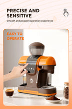 iCafilas Coffee Maker 19 Bar Semi Automatic Extraction Espresso Coffee Machine with Grinder Built In Steam milk coffee machine