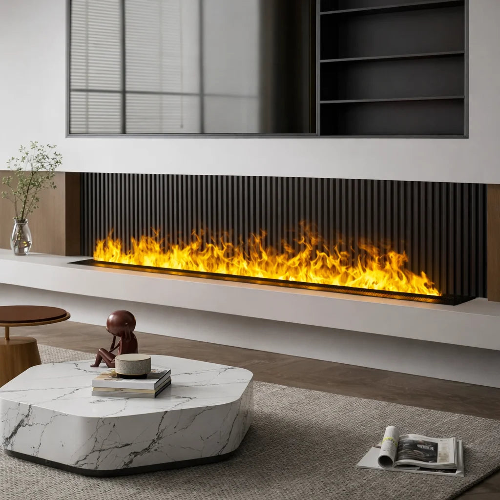 Water Electric Fireplace 3D Mist Fireplace Embedded Realistic Mist Flame Remote Control APP Interior Decoration Steam Fireplace