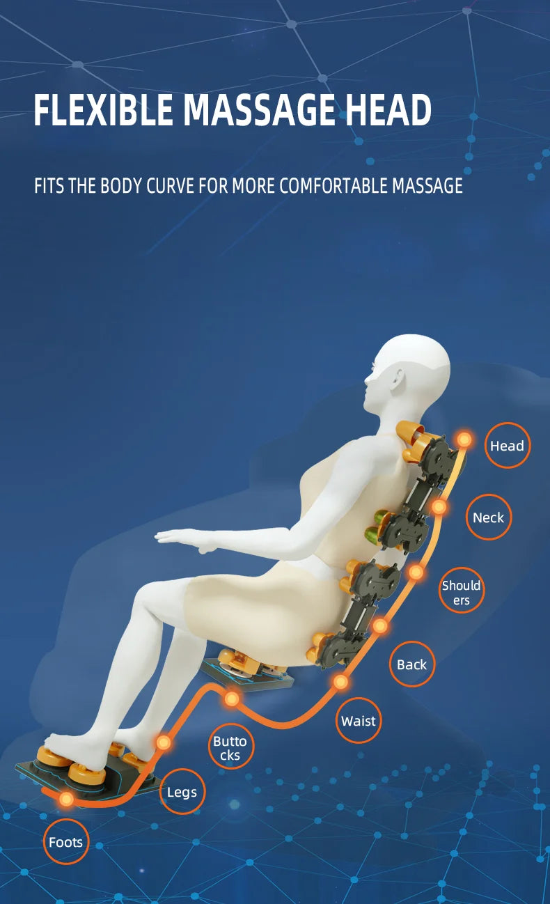 AS-100 Automatic Home Full Body Airbag Kneading  Massag Chair Electric Zero Gravity Massage Chair with Bluetooth Voice Control