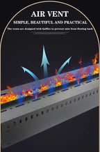 Water Vapor Fireplace Recessed Multicolour Realistic Atomized Flame 3d Electric Fireplace with Auto Water Control and Remote