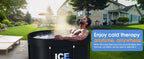 Portable 130 Gallons Ice Bath Tub with Insulated Lid, Foldable Cold Plunge Therapy Tank for  Hot Cold Water Tub ，ice bath bucket