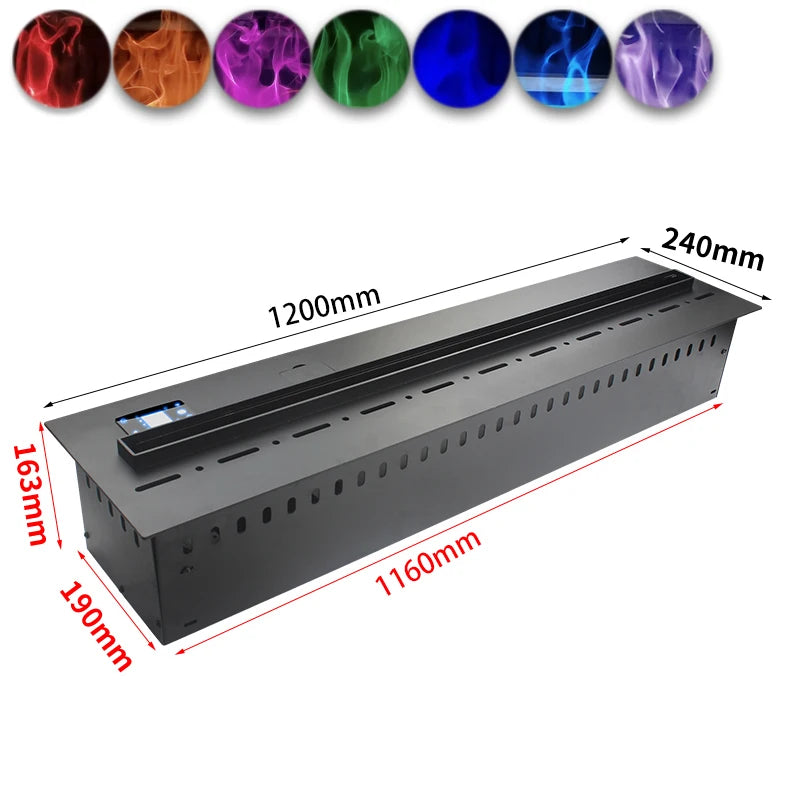 Water Vapor Fireplace Recessed Multicolour Realistic Atomized Flame 3d Electric Fireplace with Auto Water Control and Remote