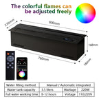 Electric LED Fireplace 3D Flame Water Vapor Steam Fire Place Auto Fill & Drain Fake Flame Fireplace for Living Room Home Decor