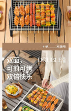 Barbecue grill for home use, both frying and grilling, portable outdoor camping, smoke-free barbecue grill, barbecue grill