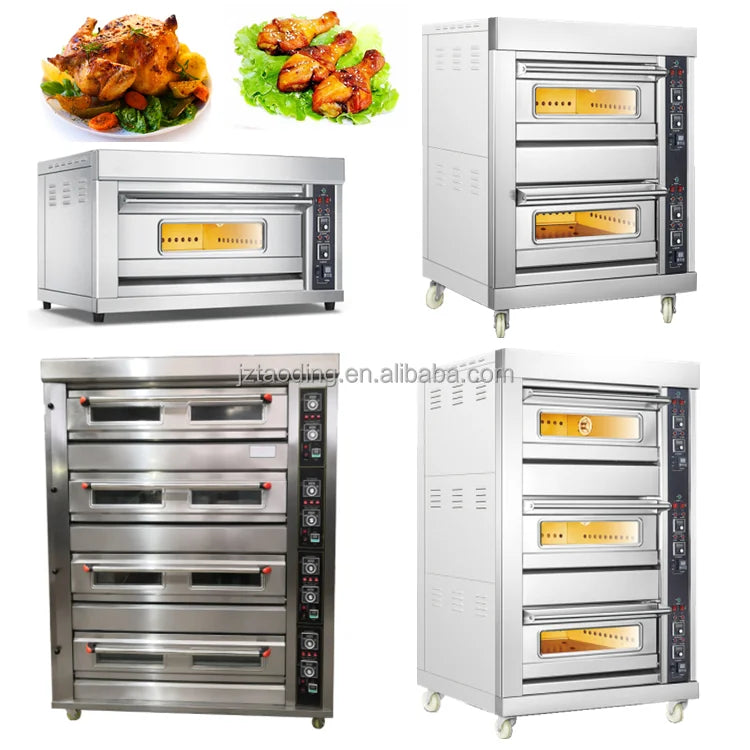 3 Deck 6 Trays Commercial Kitchen Oven Toaster Bakery Machine Equipment Pizza Baking Oven Electric Bread Cake Deck Oven