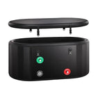 Inflatable Black Portable Oval Cold Plunge Ice Bath Tub with Pump for Cold Water Therapy Recovery