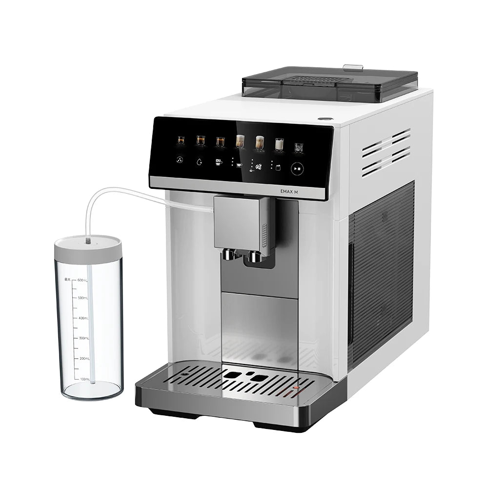 Mcilpoog M3 Automatic Espresso Coffee Machine ，Built-In Milk Frother & Tank, 7 Coffee Varieties, Touchscreen