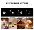 Mcilpoog M3 Automatic Espresso Coffee Machine ，Built-In Milk Frother & Tank, 7 Coffee Varieties, Touchscreen