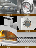Gas Pizza Oven Outdoor with Thermometer Stainless Steel Large Traditional Kiln Pizza Oven 오븐 accessoires de cuisine forno pizza