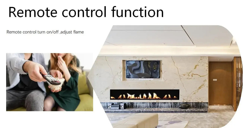 Electric LED Fireplace 3D Flame Water Vapor Steam Fire Place Auto Fill & Drain Fake Flame Fireplace for Living Room Home Decor