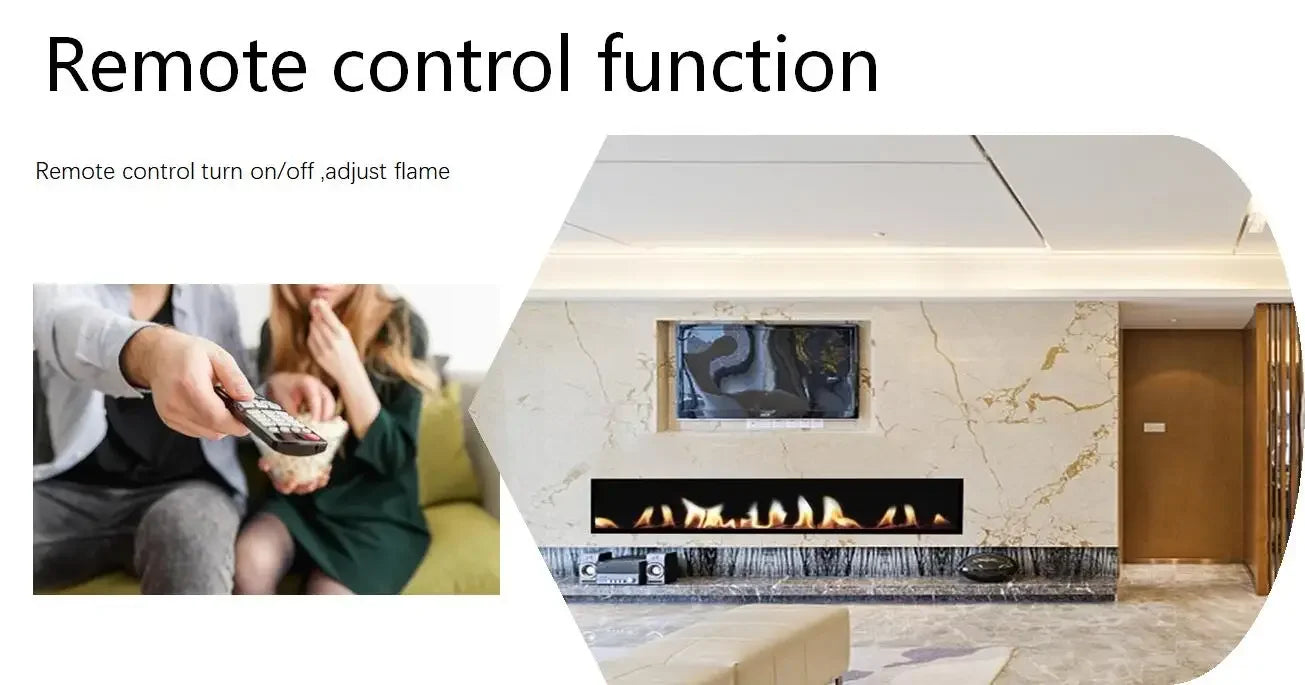 Electric LED Fireplace 3D Flame Water Vapor Steam Fire Place Auto Fill & Drain Fake Flame Fireplace for Living Room Home Decor