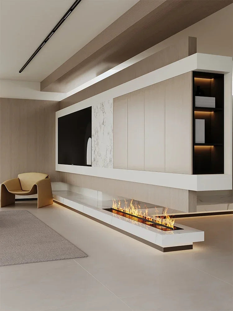 3D Water Electric Fireplace Mist Fireplace Embedded Realistic Mist Flame Remote Control APP Interior Decoration Steam Fireplace