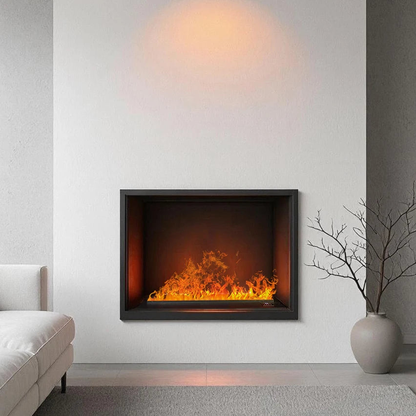 Water Vapor Fireplace Recessed Multicolour Realistic Atomized Flame 3d Electric Fireplace with Auto Water Control and Remote