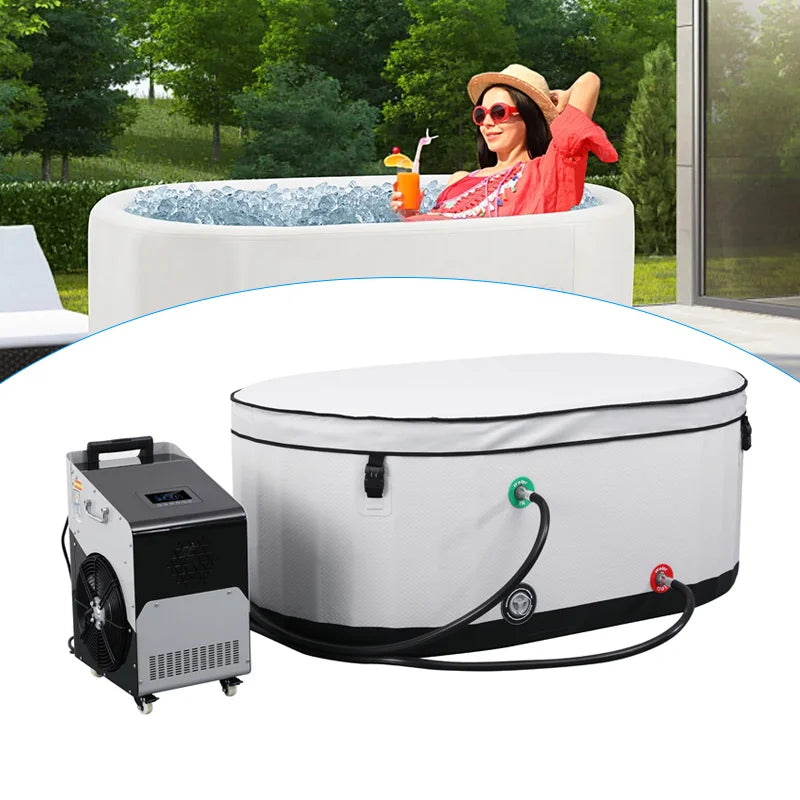 Ice Baths Chiller Water Cooled Water Cooling And Heating Ice Bath Chillers Cold Plunge Chiller Machine 1000L Tub