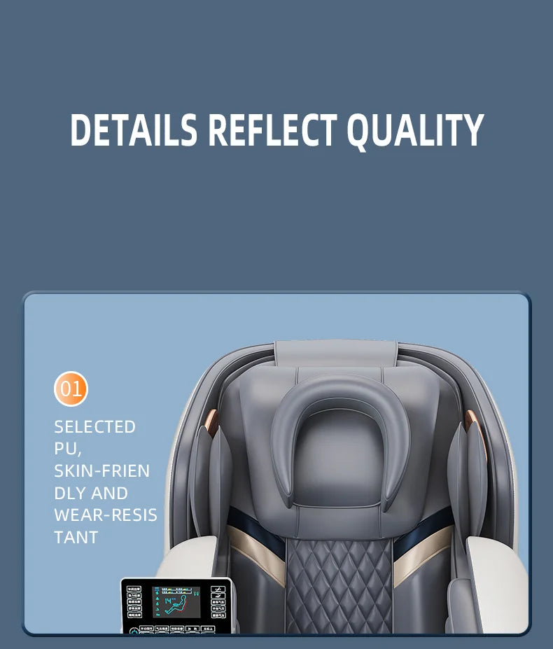 AS-100 Automatic Home Full Body Airbag Kneading  Massag Chair Electric Zero Gravity Massage Chair with Bluetooth Voice Control