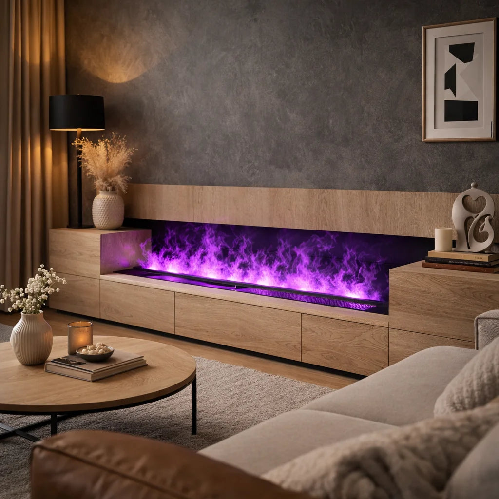 Water Electric Fireplace 3D Mist Fireplace Embedded Realistic Mist Flame Remote Control APP Interior Decoration Steam Fireplace