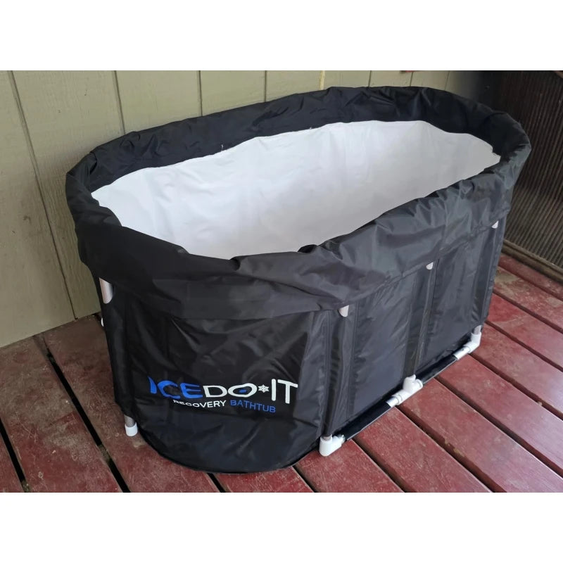 PVC Large Oval Ice Bath Tub 117 CM for Athletes Post-Exercise Recovery Portable Bathtub for Home Gyms Indoor Outdoor use