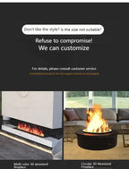 Netflix Fireplace |Smart Silent Mist Fireplac Silent Humidifier + Crackling Sound | No Gas/Wood Needed | 5-Year Warranty