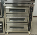 3 Deck 6 Trays Commercial Kitchen Oven Toaster Bakery Machine Equipment Pizza Baking Oven Electric Bread Cake Deck Oven
