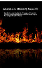 Netflix Fireplace |Smart Silent Mist Fireplac Silent Humidifier + Crackling Sound | No Gas/Wood Needed | 5-Year Warranty