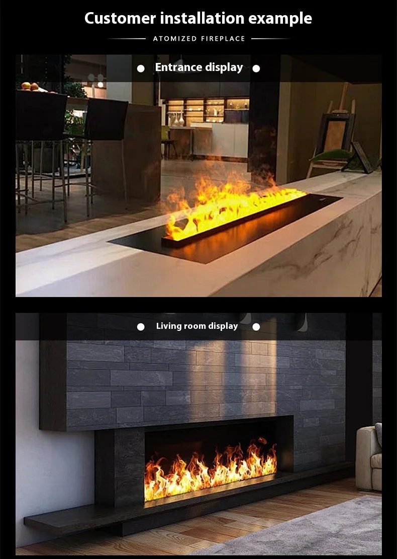 800mm Atomizing Fireplace For Living Room Multi-color Fake Flame Electronic Fireplace Home Remote Control Water Steam Fireplace