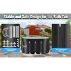 PVC Large Oval Ice Bath Tub 117 CM for Athletes Post-Exercise Recovery Portable Bathtub for Home Gyms Indoor Outdoor use